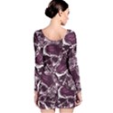 Skull pattern Long Sleeve Velvet Bodycon Dress View2