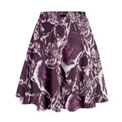 Skull Pattern High Waist Skirt by ValentinaDesign