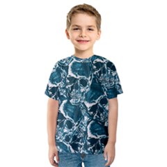 Skull pattern Kids  Sport Mesh Tee