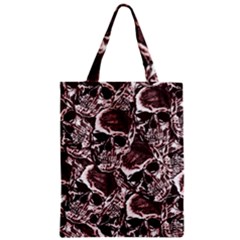 Skull Pattern Zipper Classic Tote Bag by ValentinaDesign