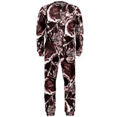 Skull Pattern Onepiece Jumpsuit (men)  by ValentinaDesign