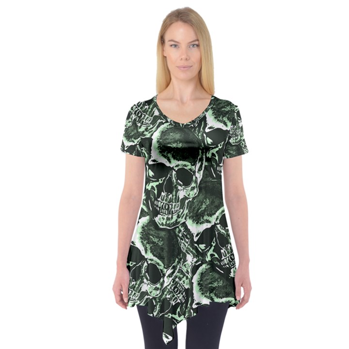 Skull pattern Short Sleeve Tunic 