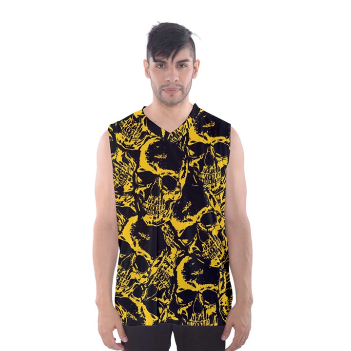 Skull pattern Men s Basketball Tank Top