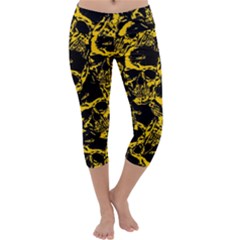 Skull Pattern Capri Yoga Leggings