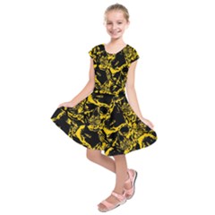 Skull Pattern Kids  Short Sleeve Dress