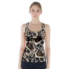 Skull Pattern Racer Back Sports Top by ValentinaDesign