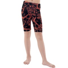 Skull Pattern Kids  Mid Length Swim Shorts