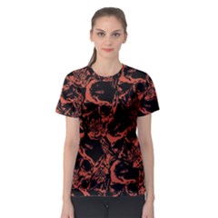 Skull Pattern Women s Sport Mesh Tee