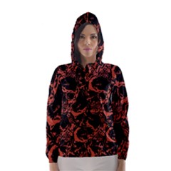 Skull Pattern Hooded Wind Breaker (women) by ValentinaDesign