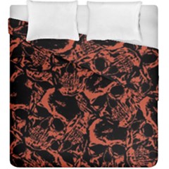 Skull Pattern Duvet Cover Double Side (king Size) by ValentinaDesign