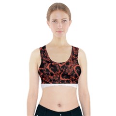 Skull Pattern Sports Bra With Pocket