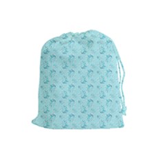 Floral pattern Drawstring Pouches (Large) 