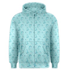 Floral pattern Men s Zipper Hoodie