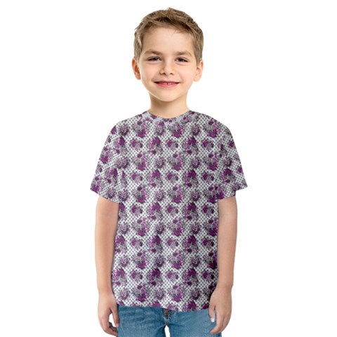 Floral Pattern Kids  Sport Mesh Tee by ValentinaDesign