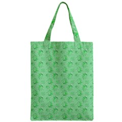 Floral Pattern Zipper Classic Tote Bag