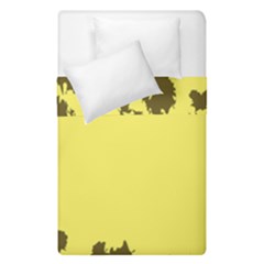 Banner Polkadot Yellow Grey Spot Duvet Cover Double Side (single Size) by Mariart