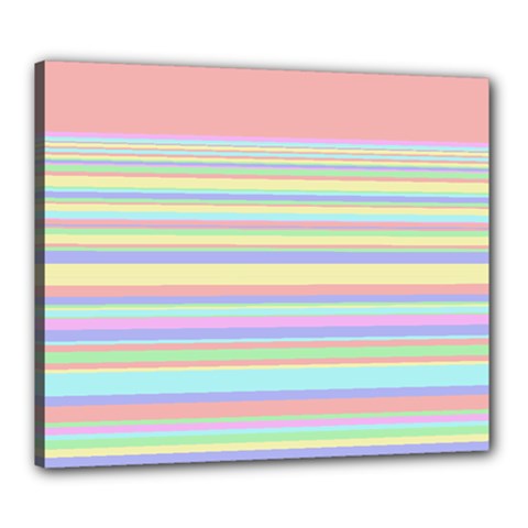 All Ratios Color Rainbow Pink Yellow Blue Green Canvas 24  X 20  by Mariart