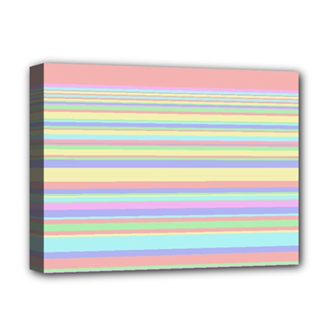 All Ratios Color Rainbow Pink Yellow Blue Green Deluxe Canvas 16  X 12   by Mariart