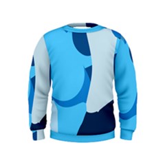 Blue Polka Kids  Sweatshirt by Mariart