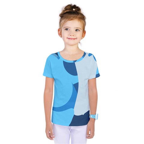 Blue Polka Kids  One Piece Tee by Mariart