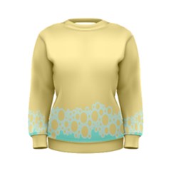 Bubbles Yellow Blue White Polka Women s Sweatshirt by Mariart