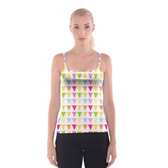 Bunting Triangle Color Rainbow Spaghetti Strap Top