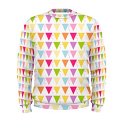 Bunting Triangle Color Rainbow Men s Sweatshirt