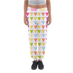 Bunting Triangle Color Rainbow Women s Jogger Sweatpants