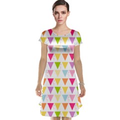 Bunting Triangle Color Rainbow Cap Sleeve Nightdress