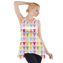 Bunting Triangle Color Rainbow Side Drop Tank Tunic