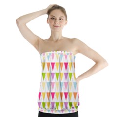 Bunting Triangle Color Rainbow Strapless Top