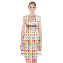 Bunting Triangle Color Rainbow Racerback Midi Dress