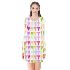 Bunting Triangle Color Rainbow Flare Dress by Mariart