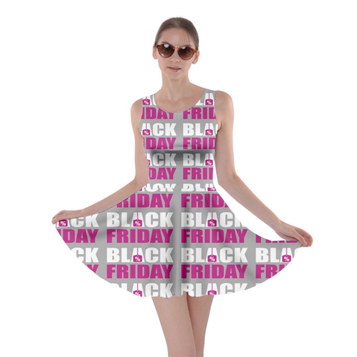 Black Friday Sale White Pink Disc Skater Dress