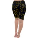 Face Smile Bored Mask Yellow Black Cropped Leggings  View4