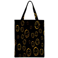 Face Smile Bored Mask Yellow Black Zipper Classic Tote Bag by Mariart