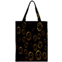 Face Smile Bored Mask Yellow Black Zipper Classic Tote Bag View1