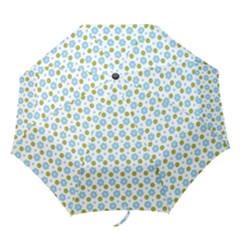 Blue Yellow Star Sunflower Flower Floral Folding Umbrellas by Mariart