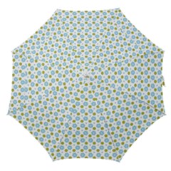 Blue Yellow Star Sunflower Flower Floral Straight Umbrellas by Mariart