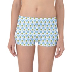 Blue Yellow Star Sunflower Flower Floral Reversible Bikini Bottoms