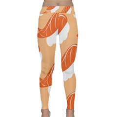 Fish Eat Japanese Sushi Classic Yoga Leggings by Mariart