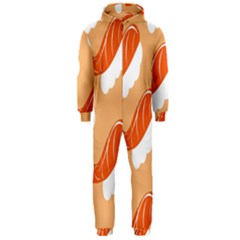 Fish Eat Japanese Sushi Hooded Jumpsuit (men)  by Mariart