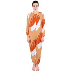 Fish Eat Japanese Sushi Onepiece Jumpsuit (ladies)  by Mariart