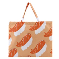 Fish Eat Japanese Sushi Zipper Large Tote Bag by Mariart