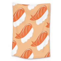 Fish Eat Japanese Sushi Large Tapestry by Mariart