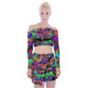 Flowersfloral Star Rainbow Off Shoulder Top with Skirt Set View1