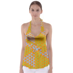 Green Blue Orange Babydoll Tankini Top by Mariart