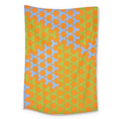 Green Blue Orange Large Tapestry by Mariart