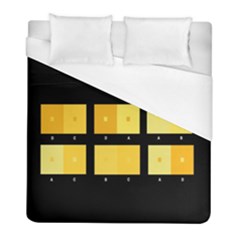 Horizontal Color Scheme Plaid Black Yellow Duvet Cover (full/ Double Size) by Mariart