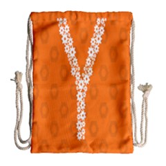 Iron Orange Y Combinator Gears Drawstring Bag (large) by Mariart